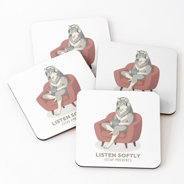 Item preview, Wolf Listening To Music Vintage Aesthetic designed and sold by COZY VINTAGE animal.