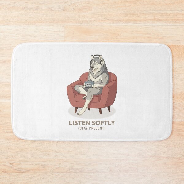 Item preview, Wolf Listening To Music Vintage Aesthetic designed and sold by COZY VINTAGE animal.