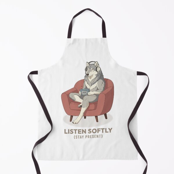 Item preview, Wolf Listening To Music Vintage Aesthetic designed and sold by Cozy Vintage Animal.