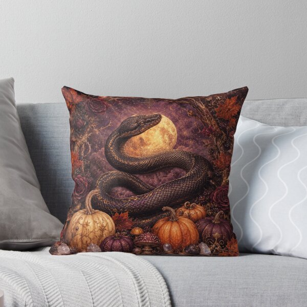 Item preview, Autumn Serpent Harvest Moon Witchy Halloween designed and sold by SasmitaStudioCo.