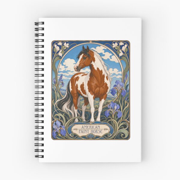 Item preview, American Pinto Paint Art Nouveau Horse Lover designed and sold by AntiqueImages.