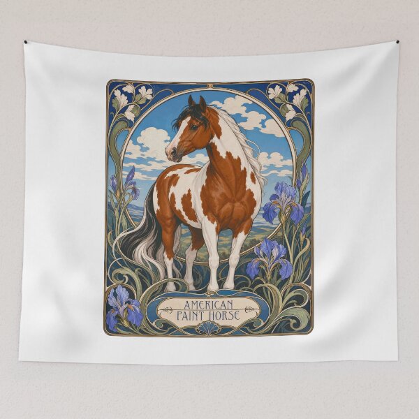 Item preview, American Pinto Paint Art Nouveau Horse Lover designed and sold by AntiqueImages.