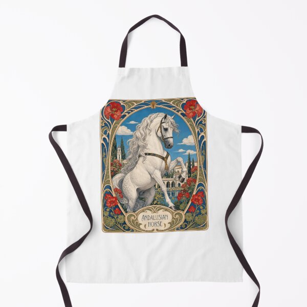Item preview, Andalusian Horse Art Nouveau Equestrian Design designed and sold by AntiqueImages.