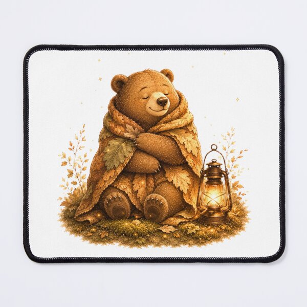 Item preview, Cozy Vintage Bear Lantern Warm Autumn Aesthetic designed and sold by AQUILAKREO.