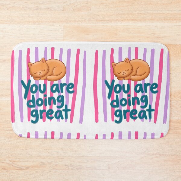 Item preview, You Are Doing Great Cat | Cute Motivational Quote Positive Affirmation Self Care Gift designed and sold by Basma Designs | Funny Shirts, Stickers & Mugs.