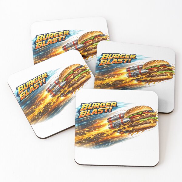 Item preview, Burger Blast Rocket Cheeseburger Action Vintage Graphic designed and sold by irfanshikh.