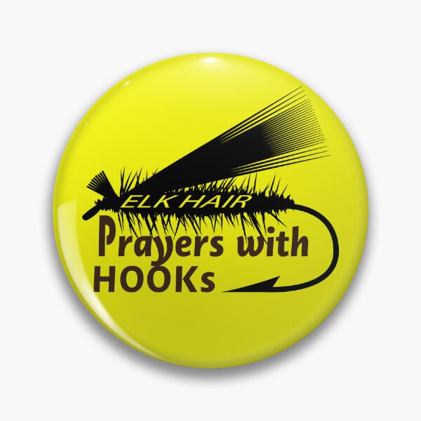 Item preview, Fly fishing text illustration "Elk Hair Prayers with Hooks" Elk Hair Caddis. designed and sold by Art-Horizon.