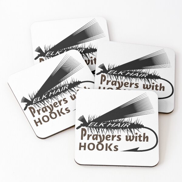 Item preview, Fly fishing text illustration "Elk Hair Prayers with Hooks" Elk Hair Caddis. designed and sold by Art-Horizon.