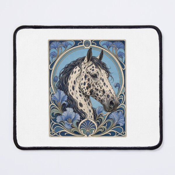 Item preview, Appaloosa Horse Art Nouveau Floral Design designed and sold by AntiqueImages.
