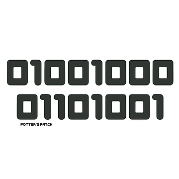 Artwork thumbnail, Binary Code "Hi" String by potterspatch