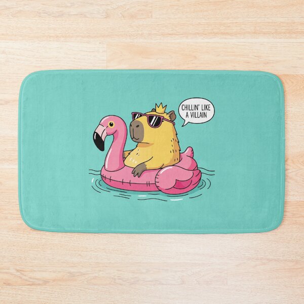 Item preview, Capybara Flamingo Float Chill Pool Vibe designed and sold by Amir Faysal.
