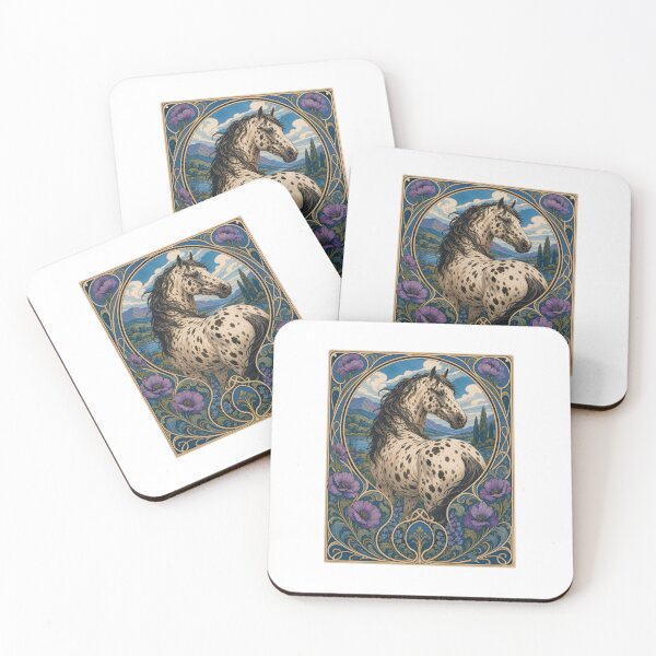Item preview, Appaloosa American Spotted Horse in a Western Setting designed and sold by AntiqueImages.