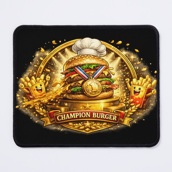 Item preview, Champion Burger Gold Medal Funny Cheeseburger Vintage T-Shirt & Sticker designed and sold by irfanshikh.