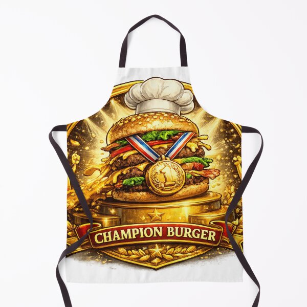 Item preview, Champion Burger Gold Medal Funny Cheeseburger Vintage T-Shirt & Sticker designed and sold by irfanshikh.