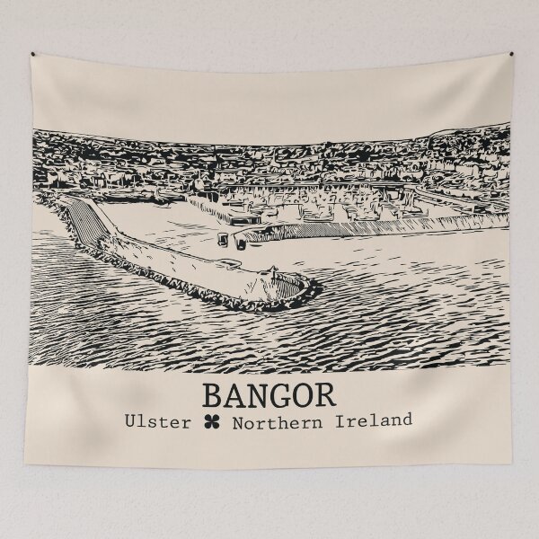 Item preview, Bangor NI - Vintage Ink Cityscape designed and sold by Lakeric.