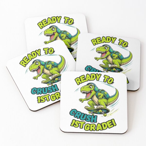 Item preview, Ready To Crush 1st Grade Dinosaur T-Rex designed and sold by ScriptedMoments.