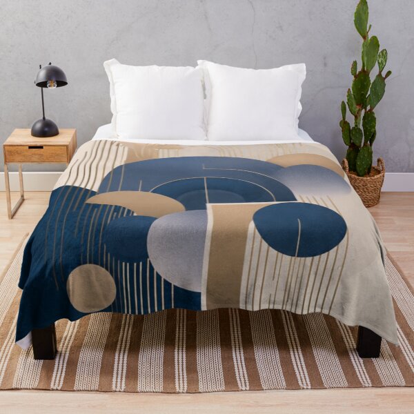 Item preview, Boho Chic Gold Arches - Luxury Midnight Blue Geometric Design designed and sold by DkSpirit.