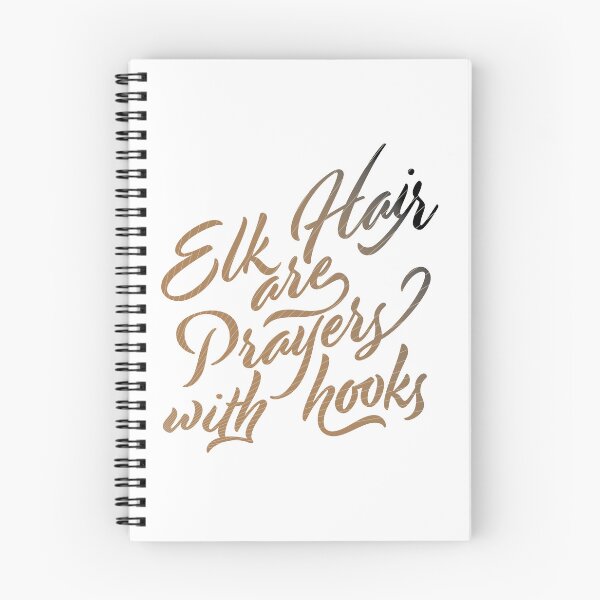 Item preview, Fly fishing text illustration "Elk Hair Prayers with Hooks" Elk Hair Caddis. designed and sold by Art-Horizon.