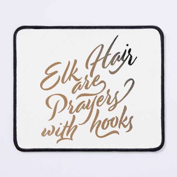 Item preview, Fly fishing text illustration "Elk Hair Prayers with Hooks" Elk Hair Caddis. designed and sold by Art-Horizon.