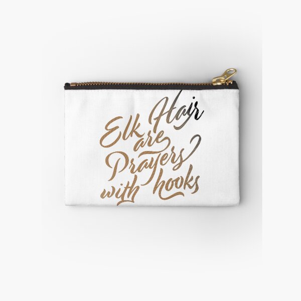 Item preview, Fly fishing text illustration "Elk Hair Prayers with Hooks" Elk Hair Caddis. designed and sold by Art-Horizon.