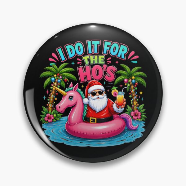 Item preview, Christmas In July I Do It For The Hos Santa Unicorn Float designed and sold by OlakunleOloroz.