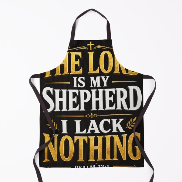 Item preview, The Lord Is My Shepherd I Lack Nothing Psalm 23:1 Christian Gold Quote designed and sold by KINGDOM GOLD STUDIO.