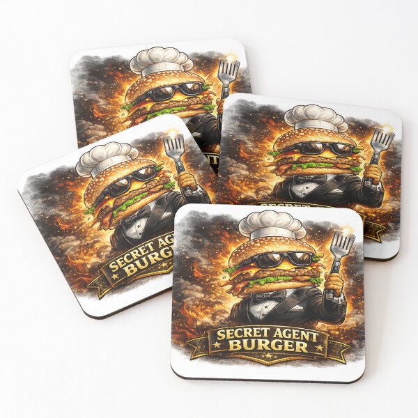 Item preview, Secret Agent Burger Funny Spy Cheeseburger Vintage Graphic T-Shirt designed and sold by irfanshikh.