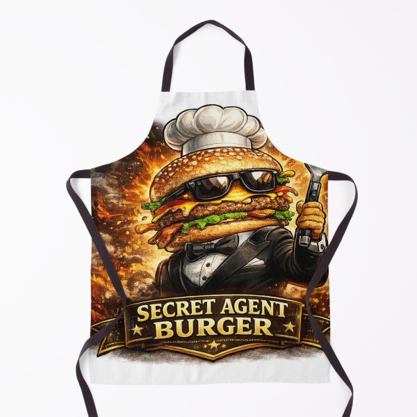 Item preview, Secret Agent Burger Funny Spy Cheeseburger Vintage Graphic T-Shirt designed and sold by irfanshikh.
