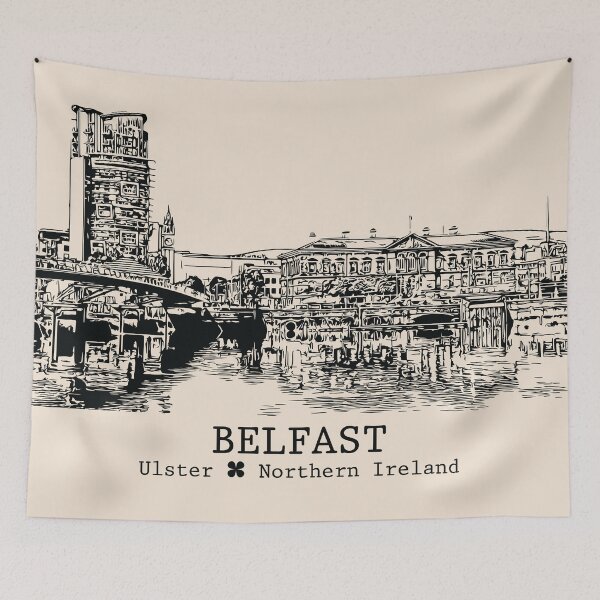 Item preview, Belfast NI - Vintage Ink Cityscape designed and sold by Lakeric.