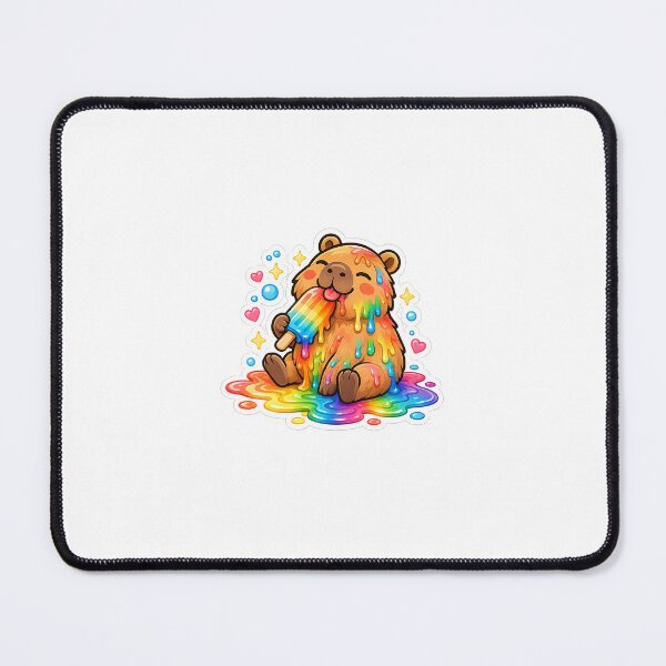 Item preview, Rainbow Popsicle Capybara Summer Sticker designed and sold by AuudiVasustudio.