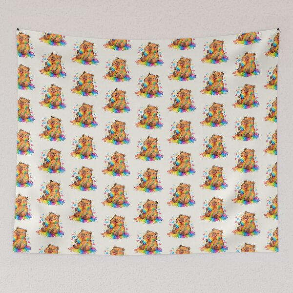 Item preview, Rainbow Popsicle Capybara Summer Sticker designed and sold by AuudiVasustudio.