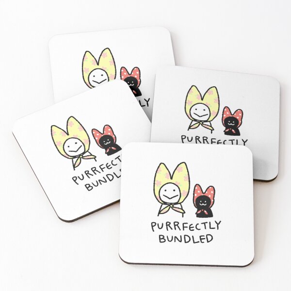 Item preview, Purrfectly Bundled Cat Sticker – Cute Black and White Cats in Scarves | Cozy Winter Cat Art designed and sold by lazydayz16.