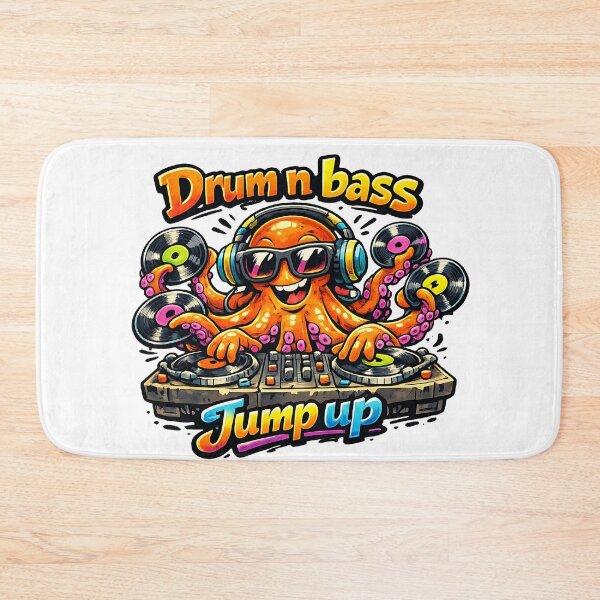 Item preview, Jump Up Drum n Bass Octopus DJ Music Art designed and sold by  ZenRave Designs.