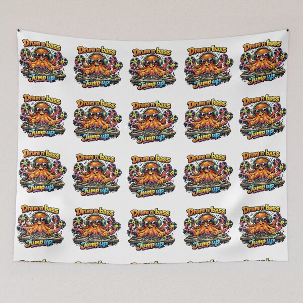 Item preview, Jump Up Drum n Bass Octopus DJ Music Art designed and sold by  ZenRave Designs.