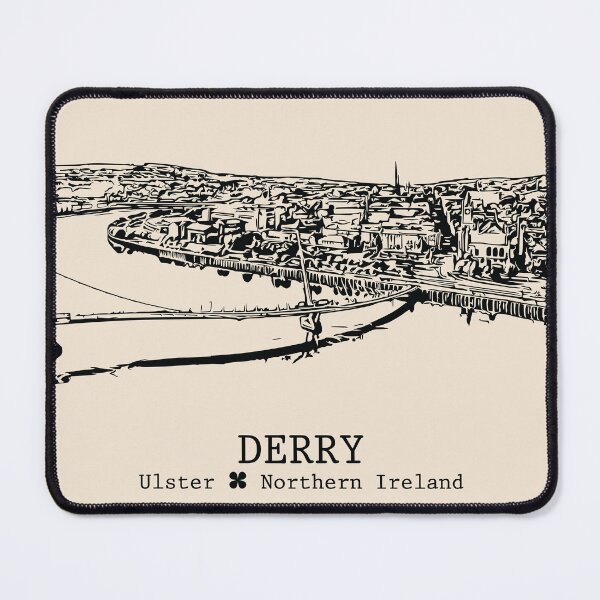 Item preview, Derry NI - Vintage Ink Cityscape designed and sold by Lakeric.