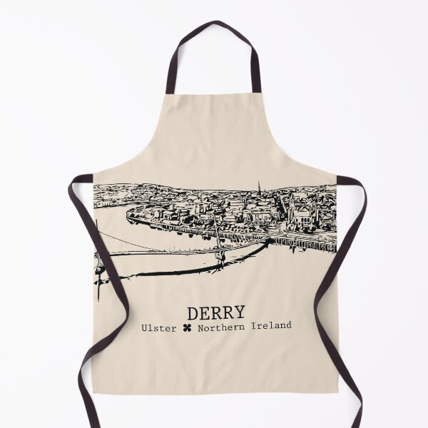 Item preview, Derry NI - Vintage Ink Cityscape designed and sold by Lakeric.
