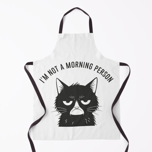 Item preview, Grumpy Black Cat Not A Morning Person designed and sold by Amir Faysal.