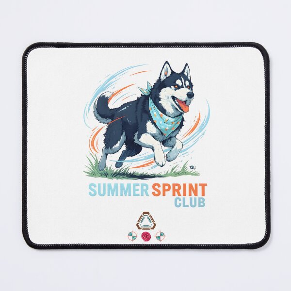 Item preview, Summer Sprint Club - Dynamic Husky Dog Running Art designed and sold by m-yoga-store.