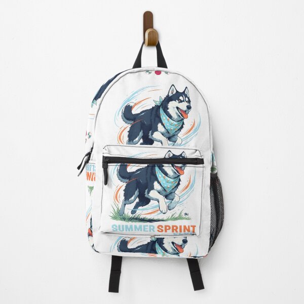 Item preview, Summer Sprint Club - Dynamic Husky Dog Running Art designed and sold by Whimsy Trail Co.