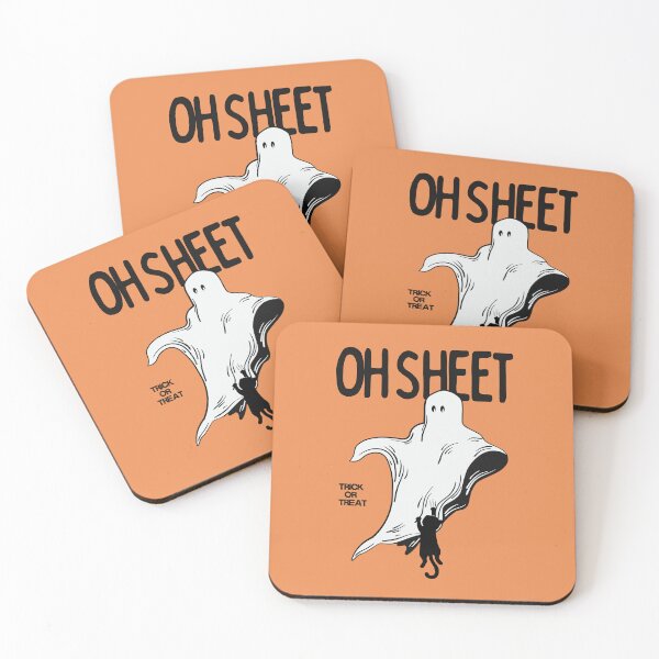 Item preview, Oh Sheet Funny Halloween Ghost Cat Attack designed and sold by Volt Junkies.