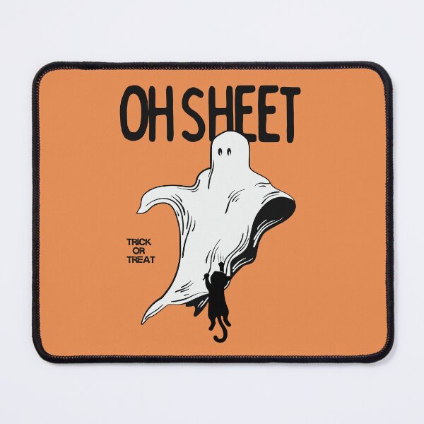 Item preview, Oh Sheet Funny Halloween Ghost Cat Attack designed and sold by Volt Junkies.
