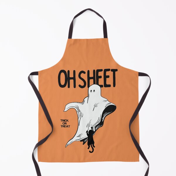 Item preview, Oh Sheet Funny Halloween Ghost Cat Attack designed and sold by Volt Junkies.