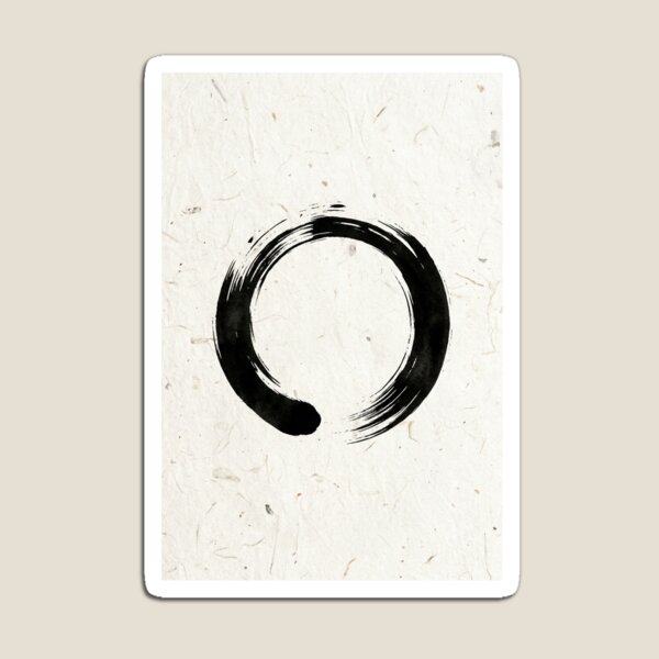 Item preview, Enso Circle Zen Art - Minimalist Japandi Sumi-e Ink Wabi-Sabi Print designed and sold by WabiSabiEssence.