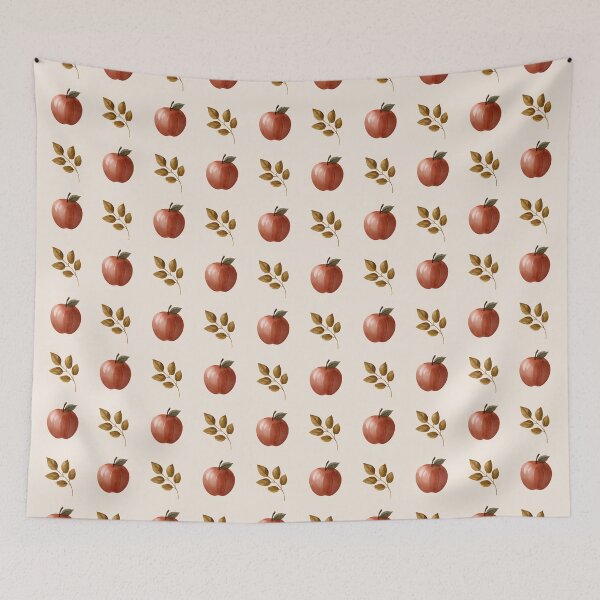 Item preview, Rustic Autumn Apples Leaves Seamless Botanical Pattern Elegant Artwork Design designed and sold by EL-Lebedenko.