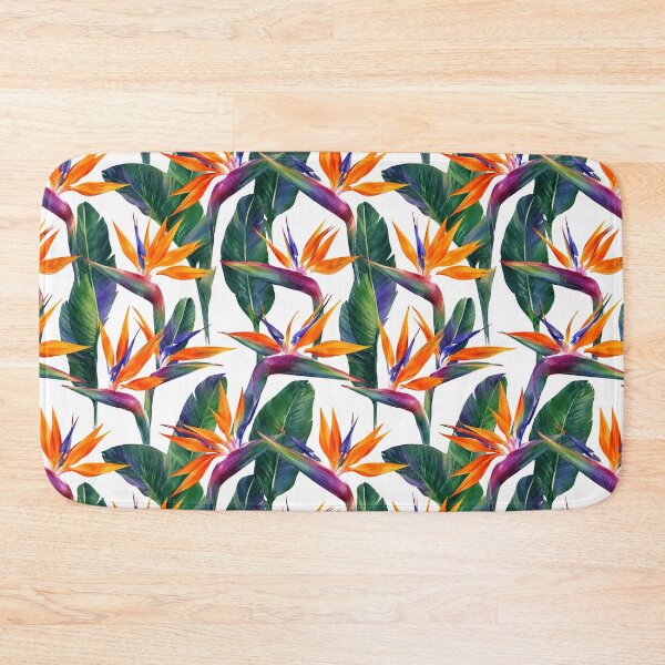 Item preview, Bird of Paradise Strelitzia Watercolor Seamless Pattern designed and sold by Inkworksbyshery.
