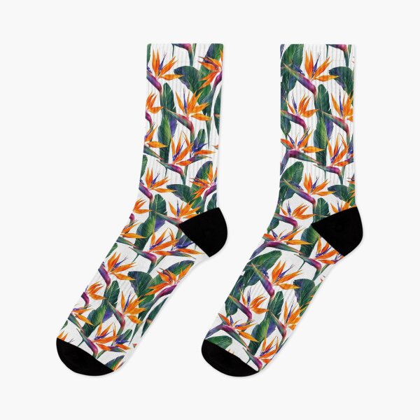 Item preview, Bird of Paradise Strelitzia Watercolor Seamless Pattern designed and sold by Inkworksbyshery.
