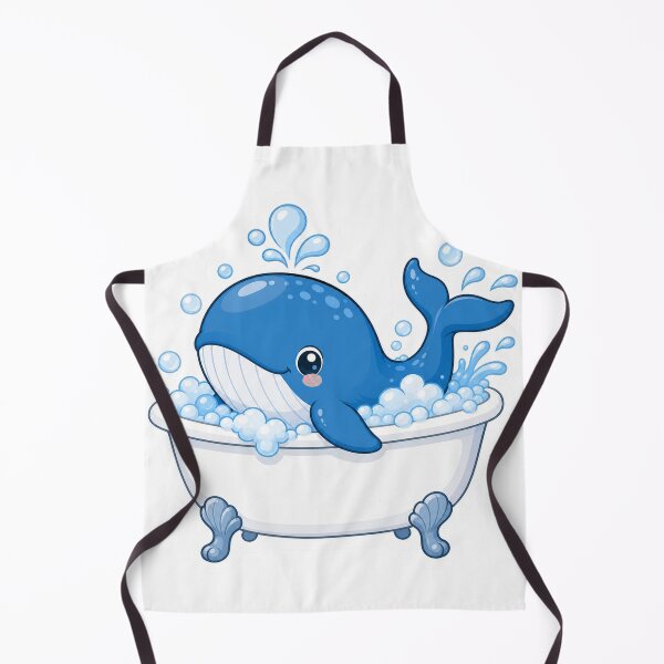 Item preview, Kawaii Blue Whale Bathtub Sticker designed and sold by PND7777.