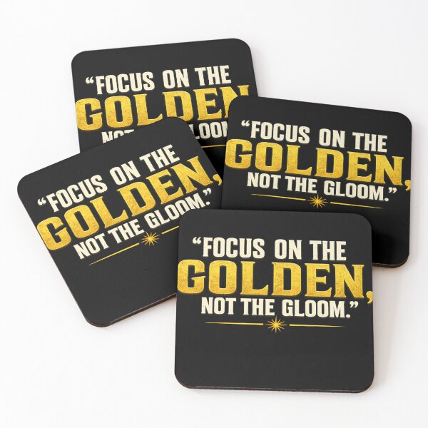 Item preview, Focus on the Golden, Not the Gloom – Inspirational Vintage Typography designed and sold by EvergreenThread.