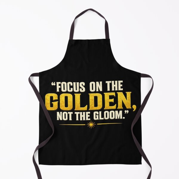 Item preview, Focus on the Golden, Not the Gloom – Inspirational Vintage Typography designed and sold by EvergreenThread.