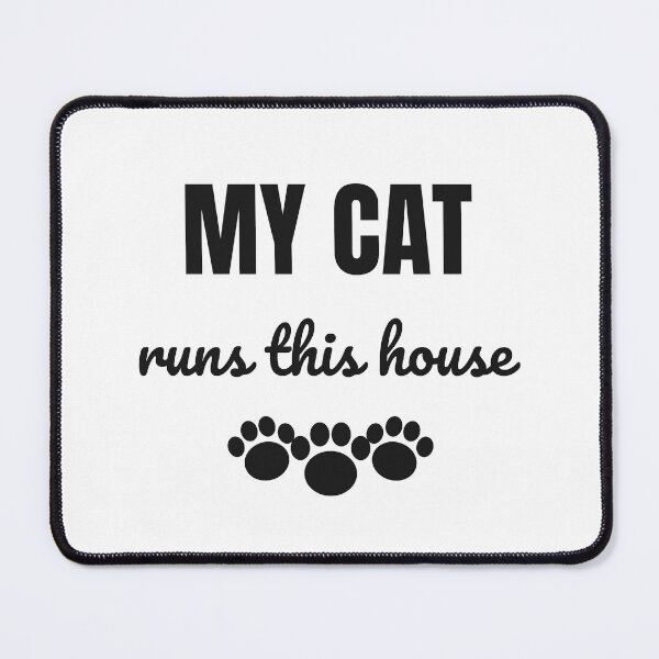 Item preview, My Cat Runs This House - Funny Cat Lover Shirt designed and sold by RankShift.